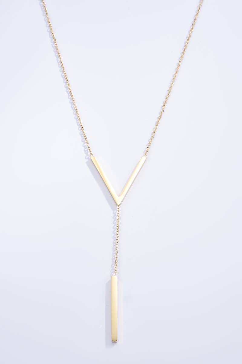 Necklace Golden V-Shape