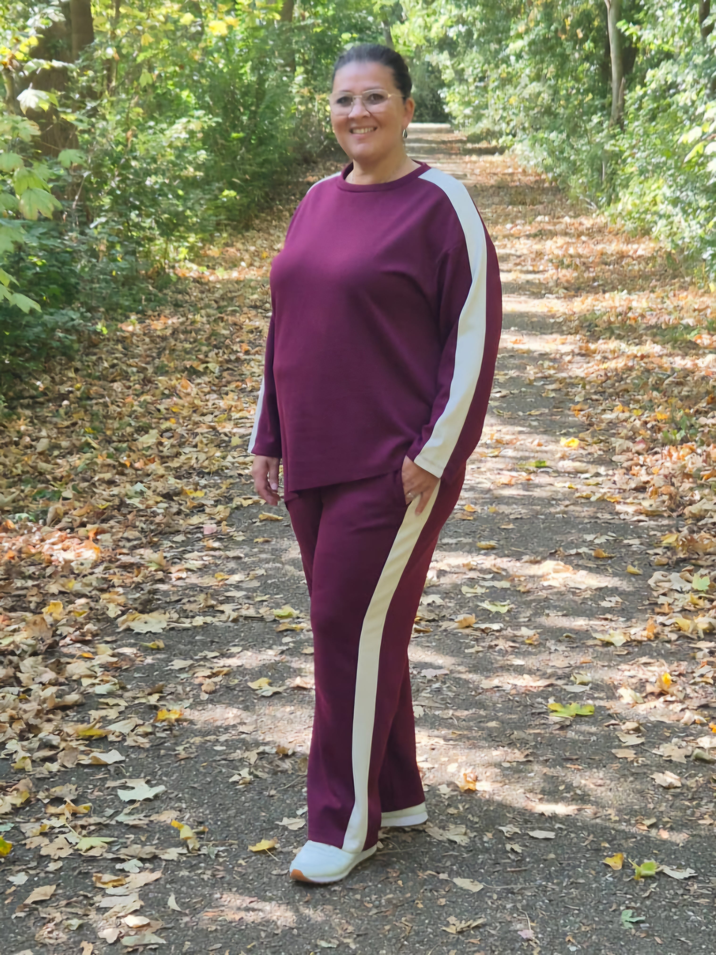 Soft jogger set asymmetrical