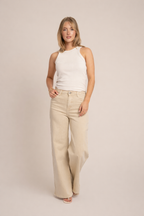 Soft Sand Wide Leg Jeans