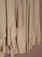 Satijnen rok met ruches