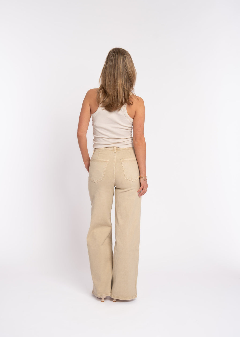 Soft Sand Wide Leg Jeans