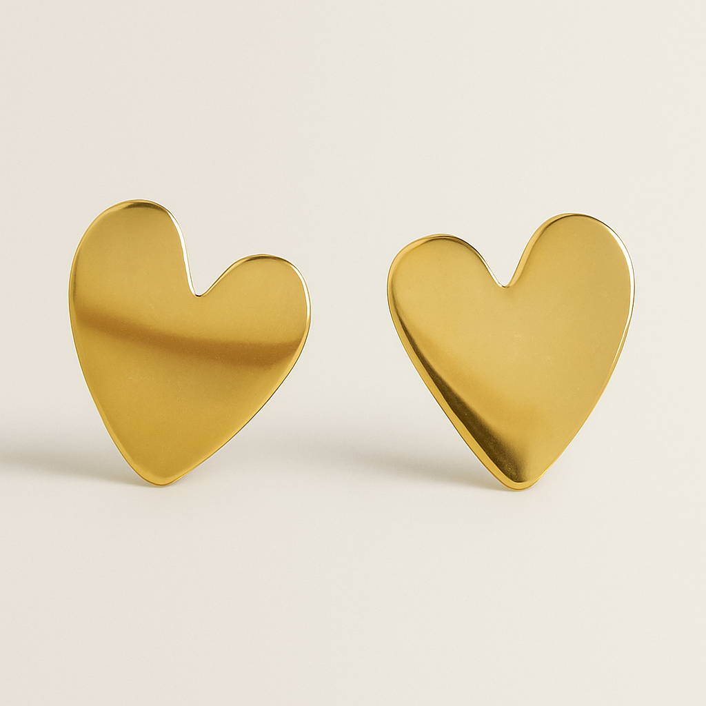 Golden Heart Studs