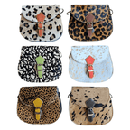 Leren dierenprint tas Liv