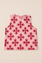 Flower Print Top Pink