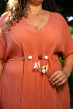 Boho Maxi Dress Coral Red