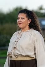 Plissé rok met gouden tailleband