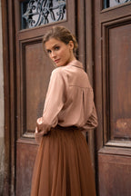 Satijnen Blouse Rosé Glow