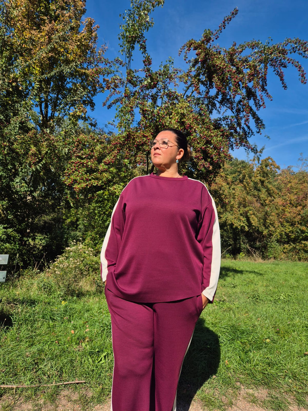 Soft jogger set asymmetrical