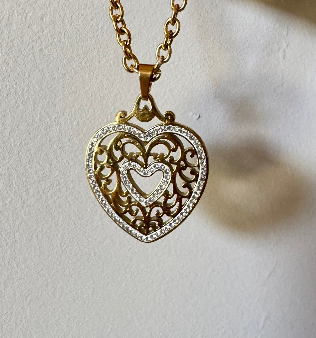 Vintage Heart Ketting