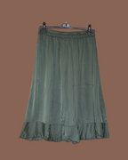 Satijnen rok met ruches