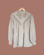 Blouse met broderie detail