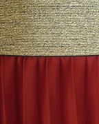 Plissé rok met gouden tailleband