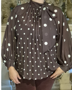 Elegante polkadot blouse