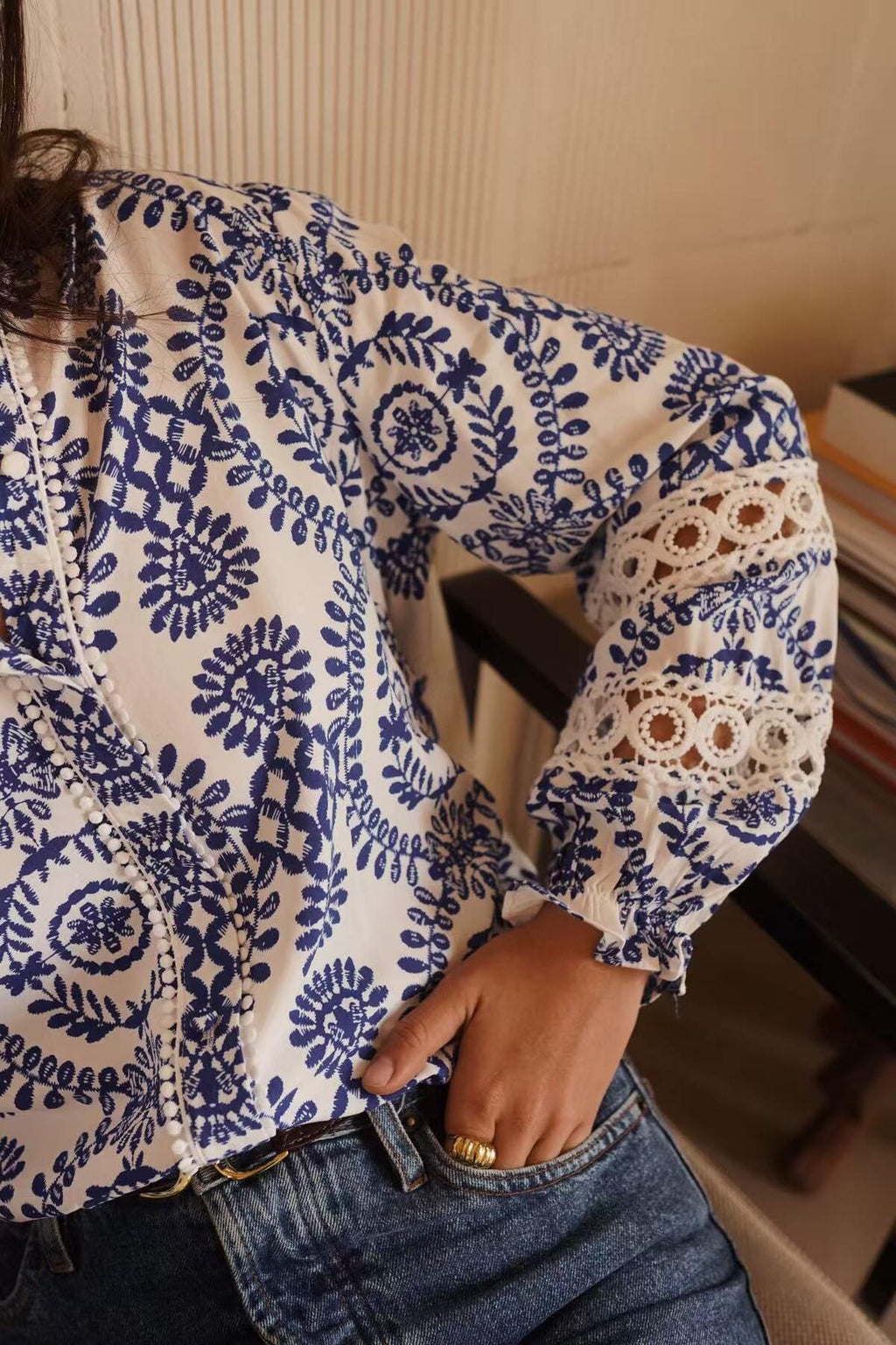 Blue Bloom blouse