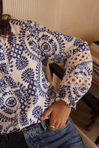 Blue Bloom blouse
