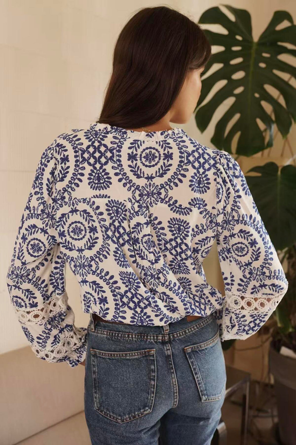 Blue Bloom blouse