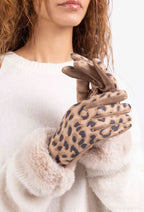 Luxe Leopard Faux Fur Gloves