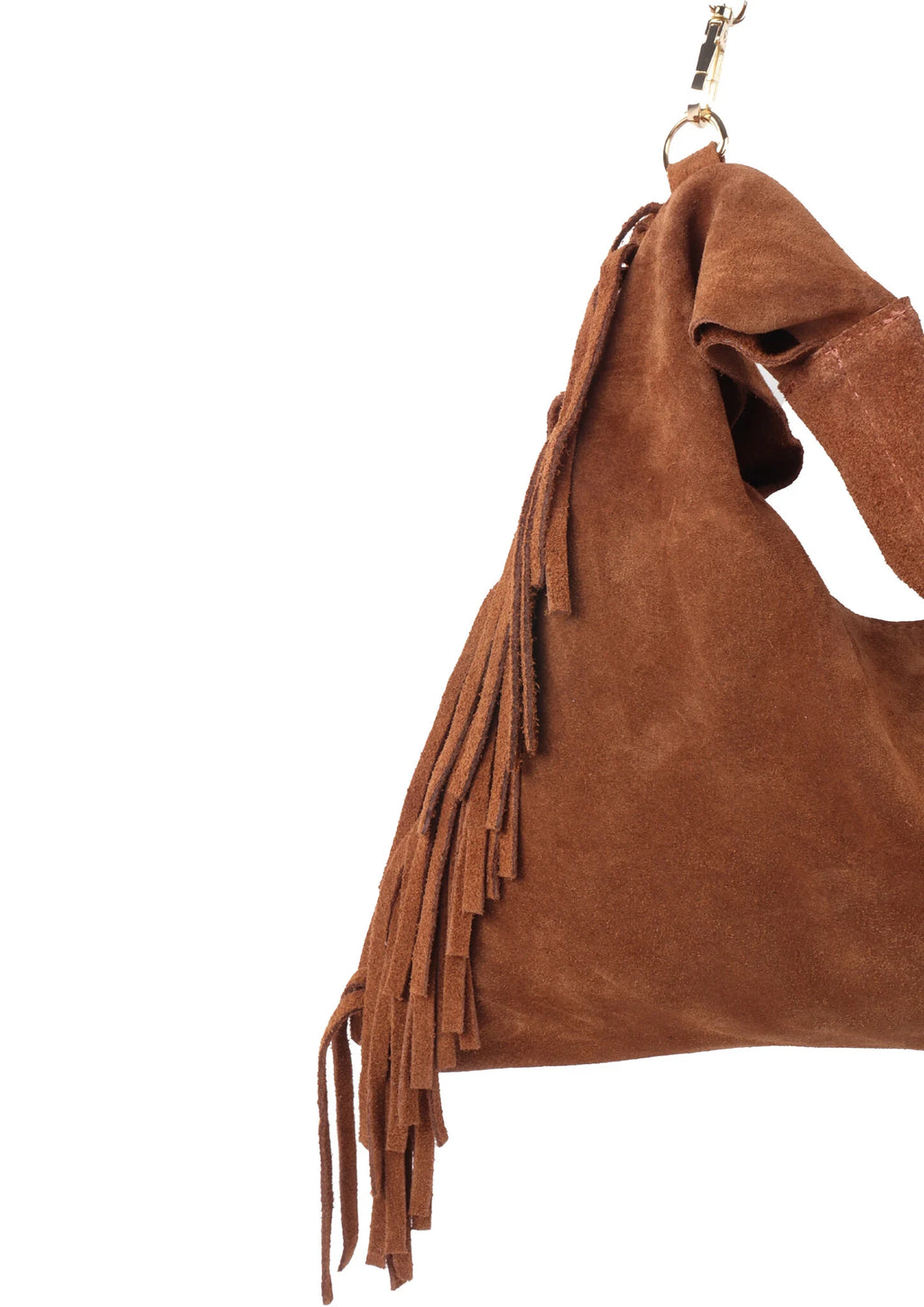 Suede Boho Fringe Bag