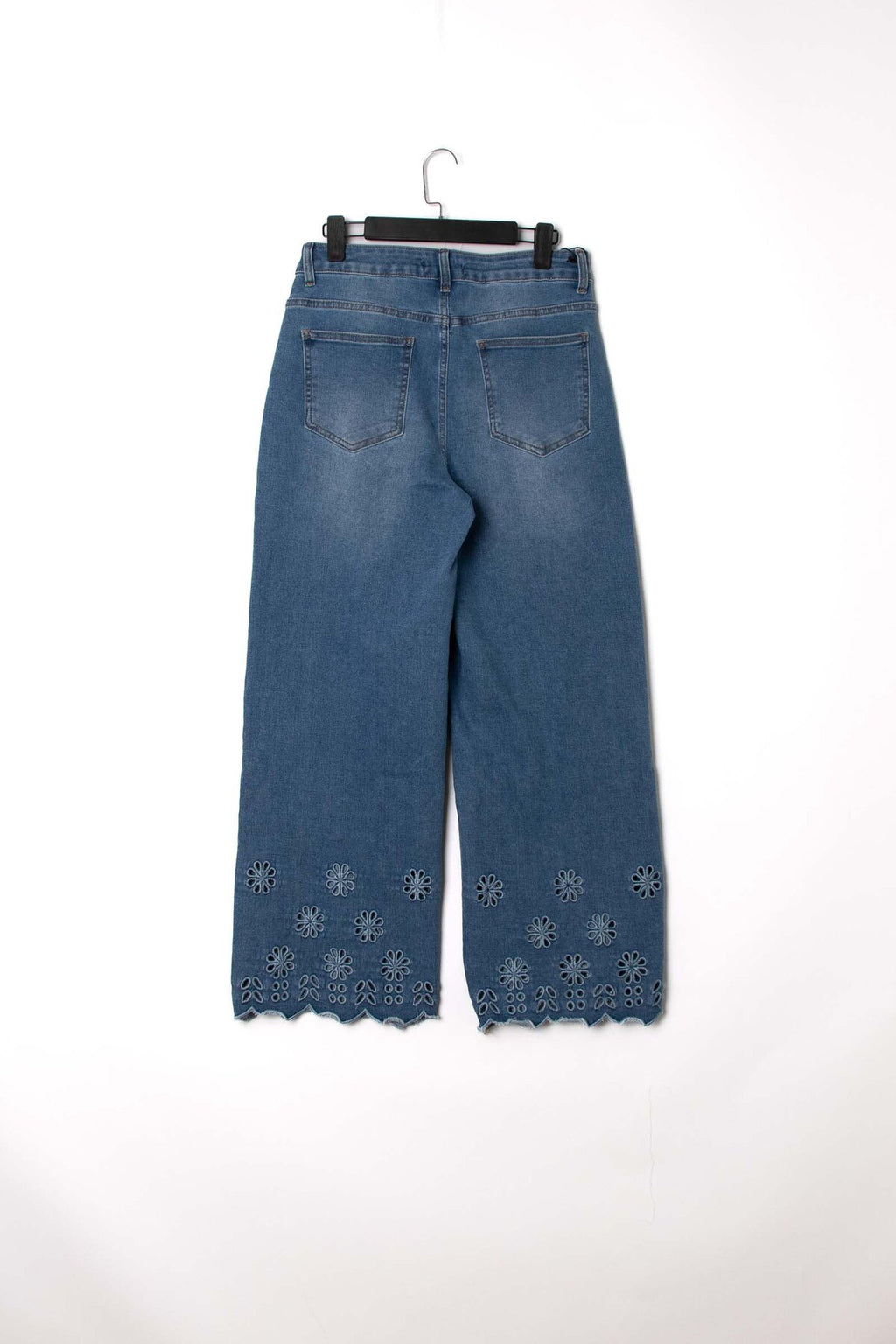 Wide leg jeans floral