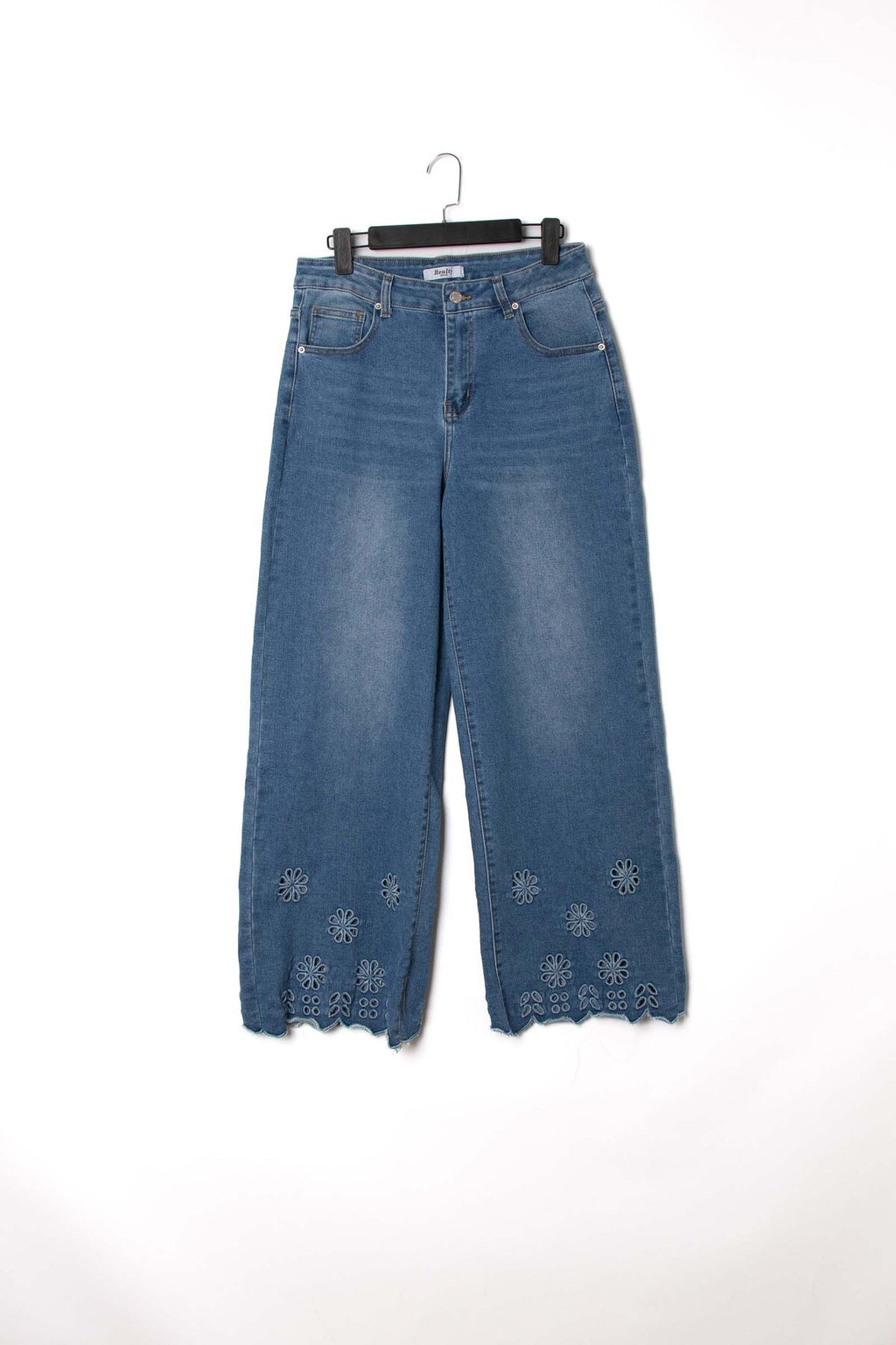 Wide leg jeans floral